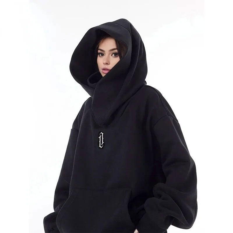 NEBUKON Double Neckline Hip Hop Hoodie