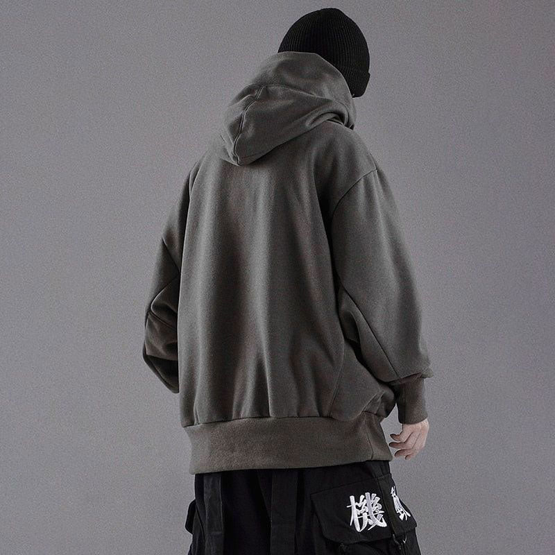 NEBUKON Double Neckline Hip Hop Hoodie