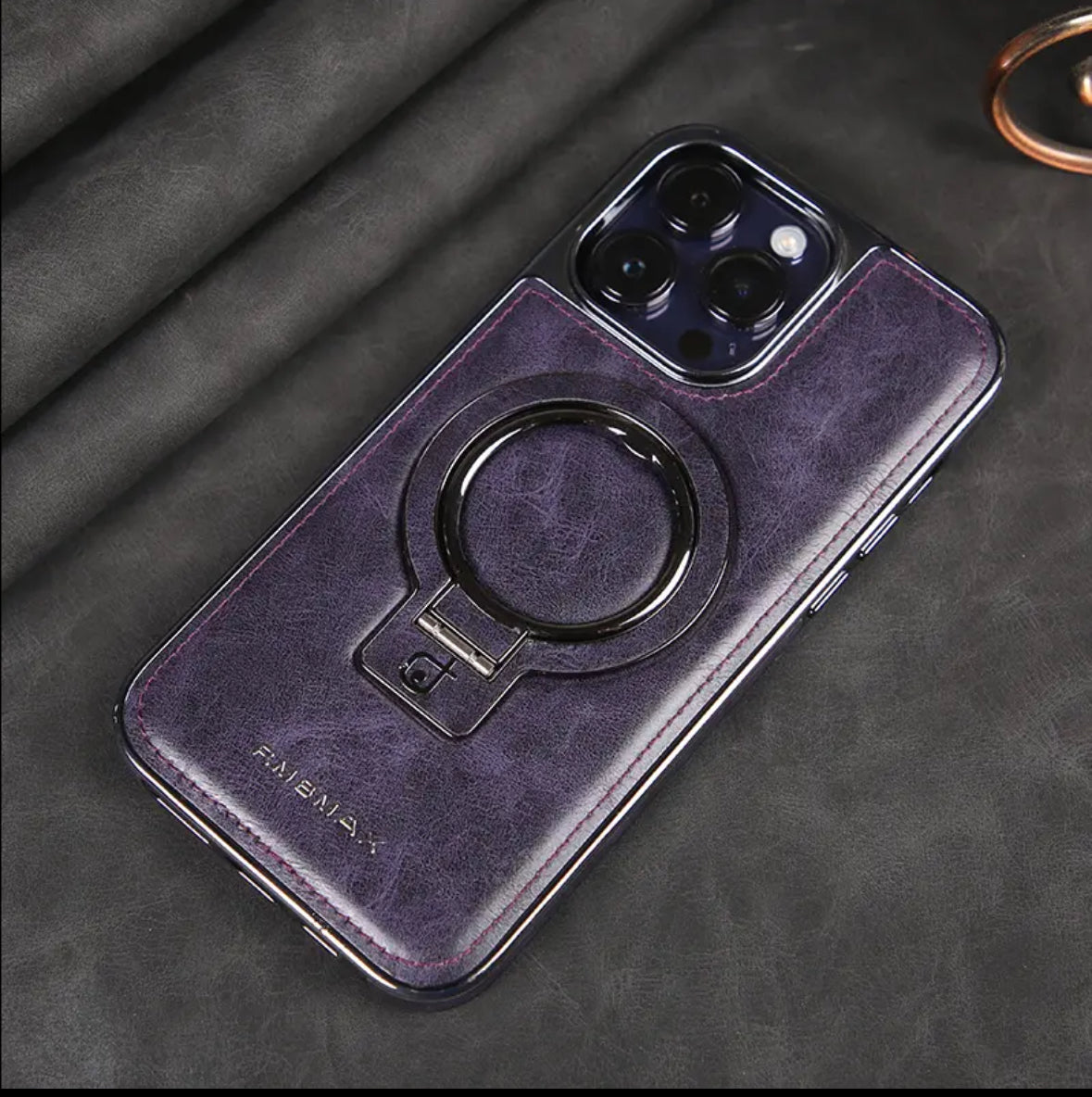 Luxury Leather PU Cover With Stand for iPhone