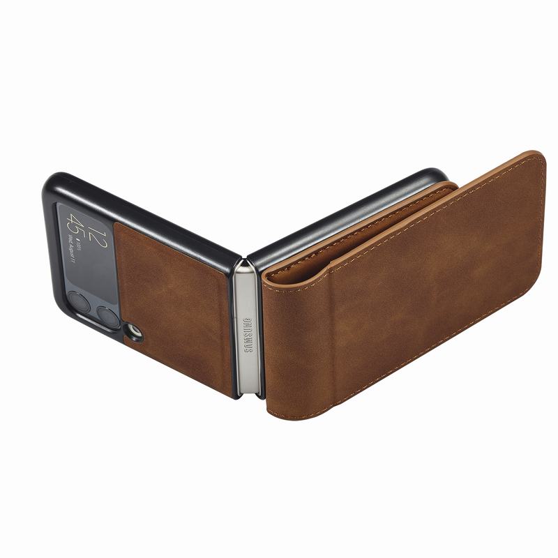 Luxury Leather Wallet Case For Samsung Galaxy Z Flip 5 4 3