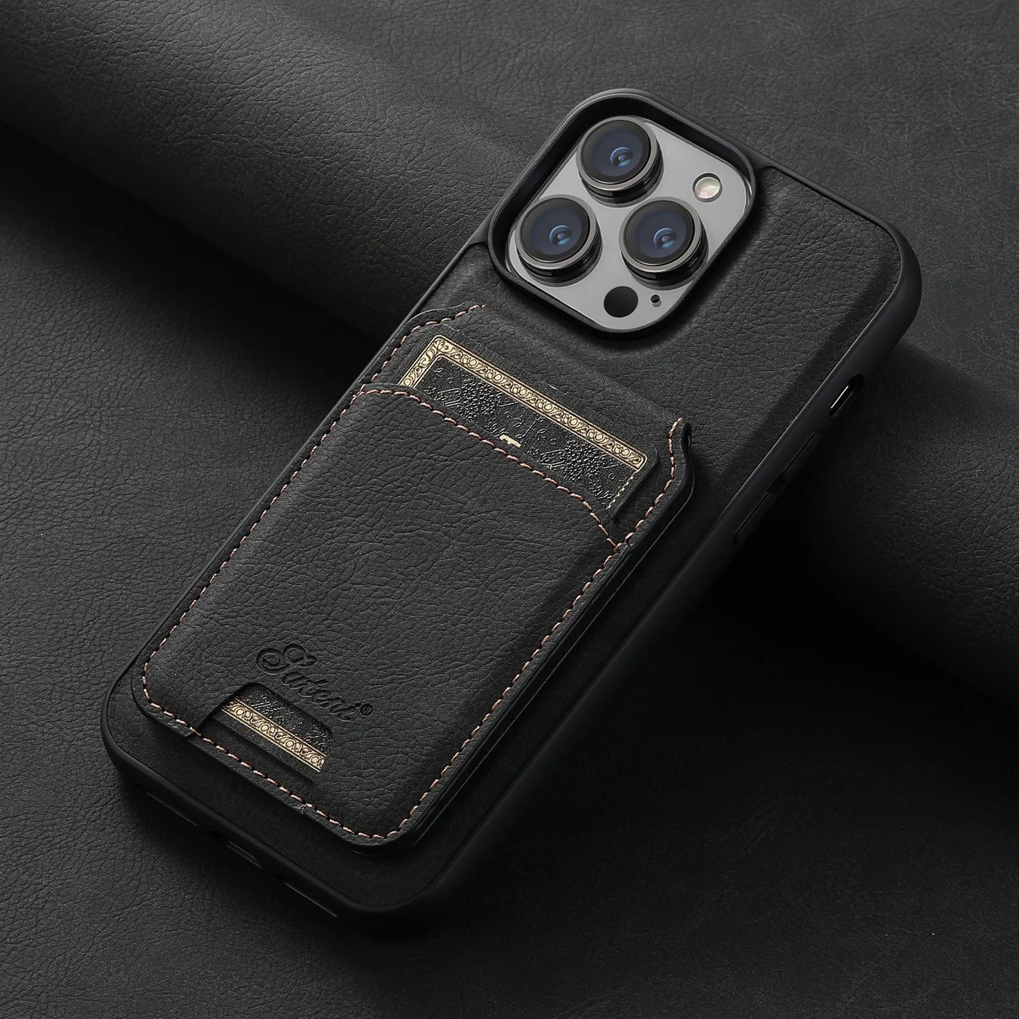 Leather Wallet iPhone Case Magsafe