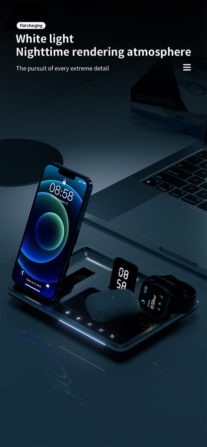 R11 4 In 1 Wireless Charger Qi Wireless Fast Charging Stand