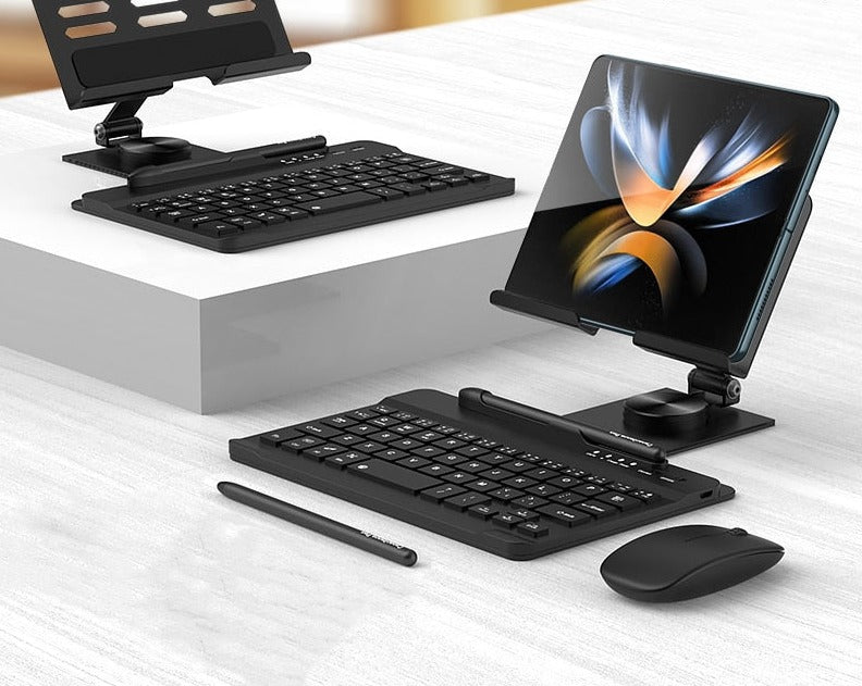 Desk Stand and Bluetooth Keyboard for Samsung Galaxy Z Fold Series
