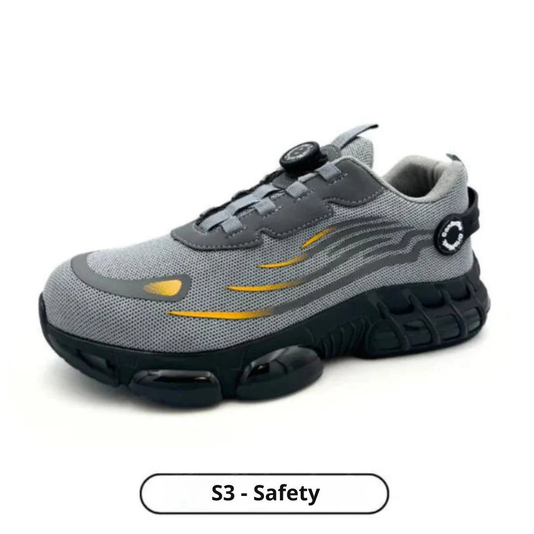 New Rotating Button Safety Shoes S3 Anti-smash Anti-puncture Work Shoes