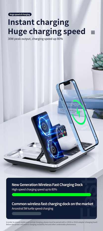 R11 4 In 1 Wireless Charger Qi Wireless Fast Charging Stand