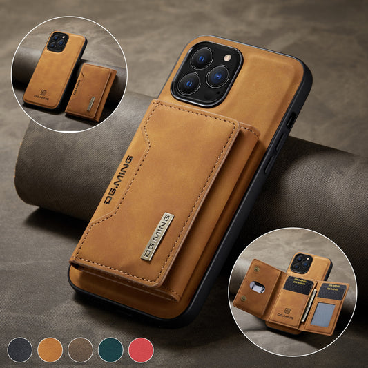 Detachable Magnetic Leather Wallet Case for iPhone 14 Pro Max 15 13 12 11