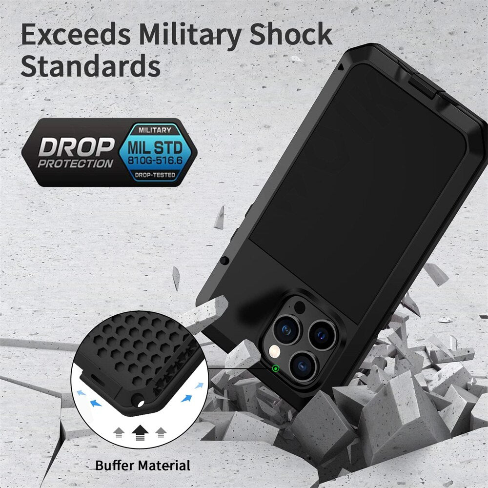 Titan Heavy Duty Metal iPhone Case 360 Full Body Shockproof Armour