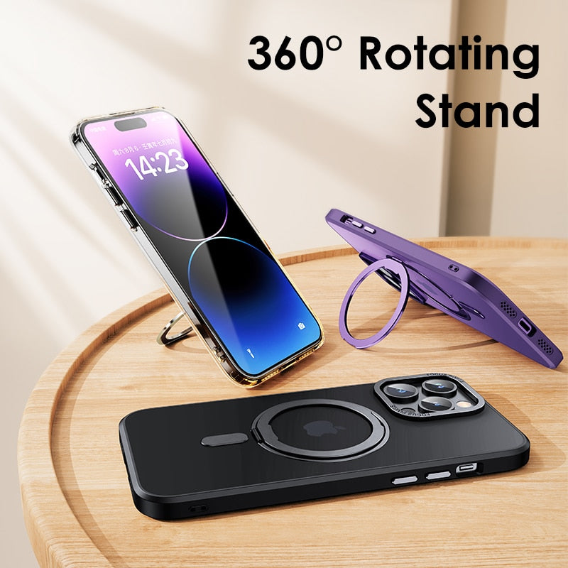 Luxury Magnetic Stand Case For iphone 15 14 13 12 11 Pro Max