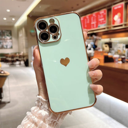 Slim Phone Case For iPhone with Solid Plating Lens Protection