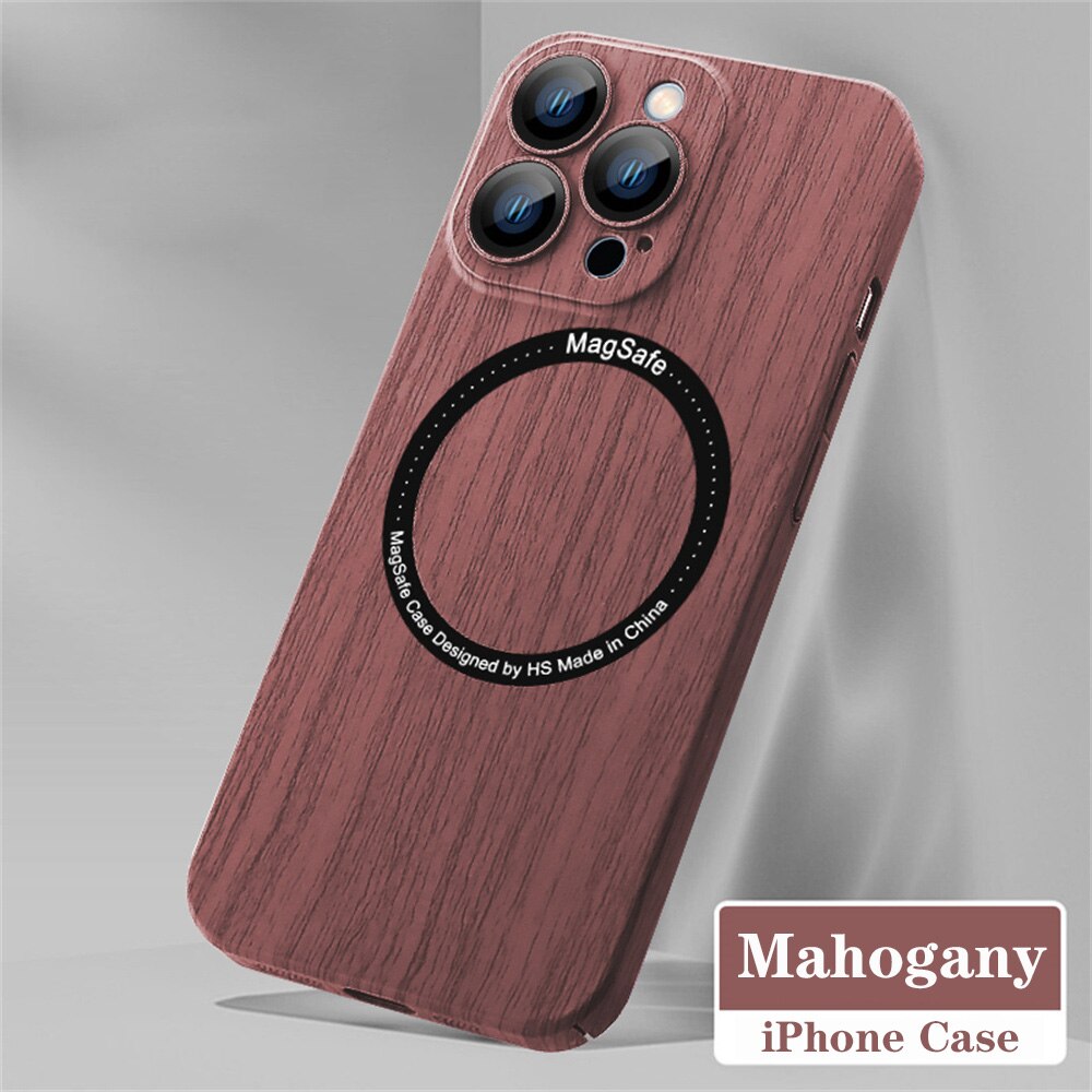 Luxury Wood Mahogany Magsafe Mobile Phone Case