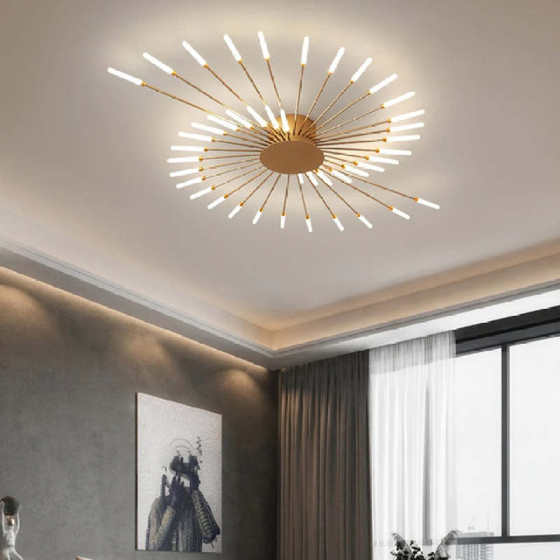 Industrial Style Fireworks LED Ceiling Light For Living Room, Bedroom