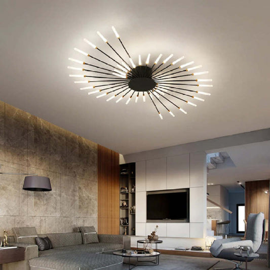 Industrial Style Fireworks LED Ceiling Light For Living Room, Bedroom