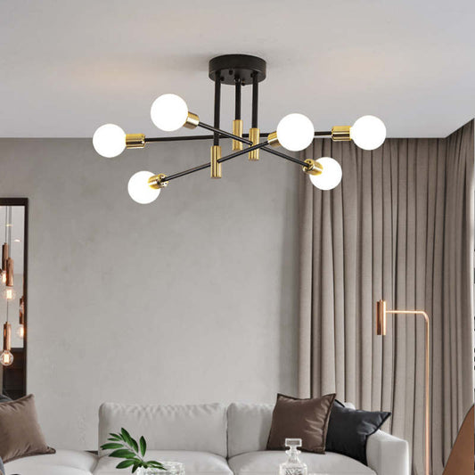 Modern Nordic Black LED Chandelier Pendant Light For Living Room, Bedroom