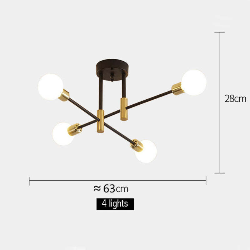 Modern Nordic Black LED Chandelier Pendant Light For Living Room, Bedroom