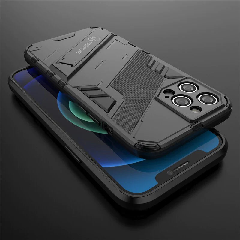 Armor Cyber Shockproof Case For iPhone With Stand Holder