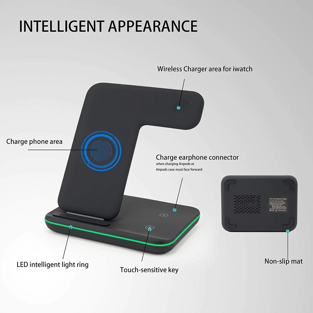 15W Qi Wireless Charger - Charging Station