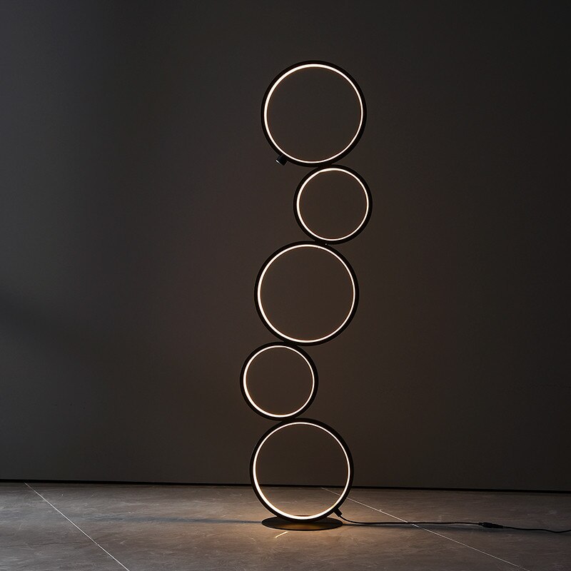 Nordic Minimalist Standing Rings Lamp