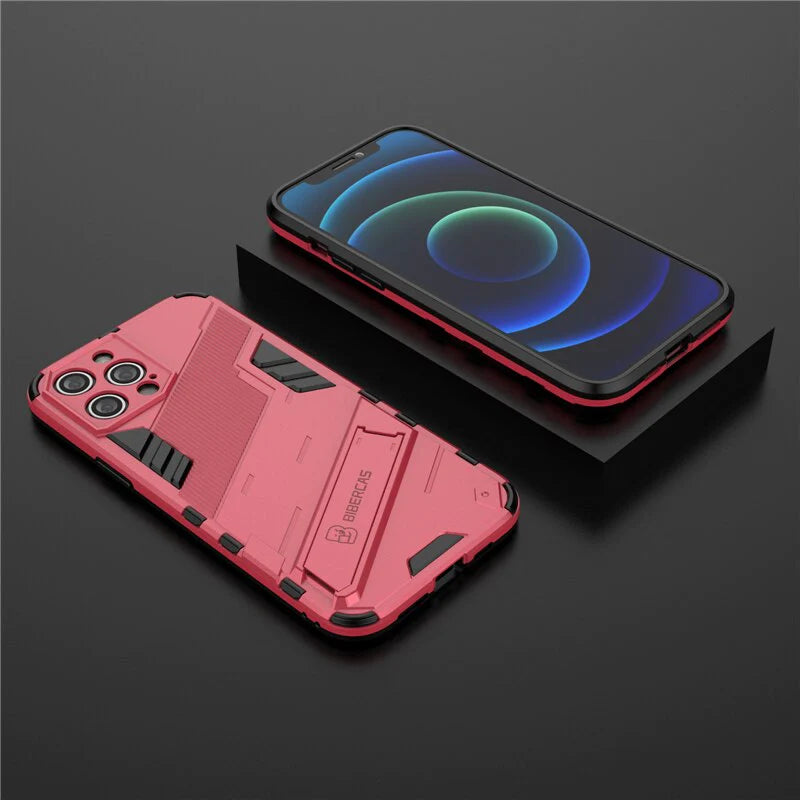 Armor Cyber Shockproof Case For iPhone With Stand Holder