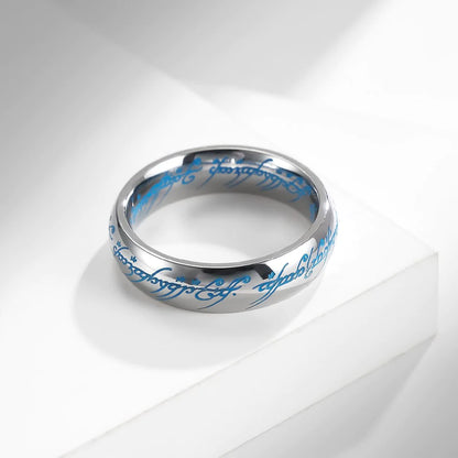 Elvish Ring Glow in the Dark - Rings of Power Titanium Stainless Steel