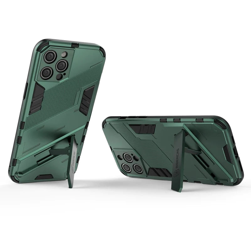 Armor Cyber Shockproof Case For iPhone With Stand Holder