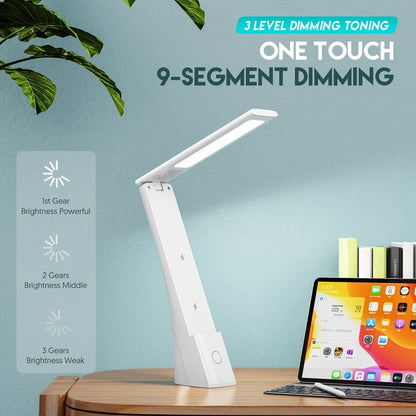Smart LED Desk Lamp - Wireless Charger for iPhone & Samsung