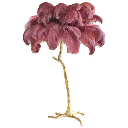 Exotic Led Ostrich Feather Floor Lamp