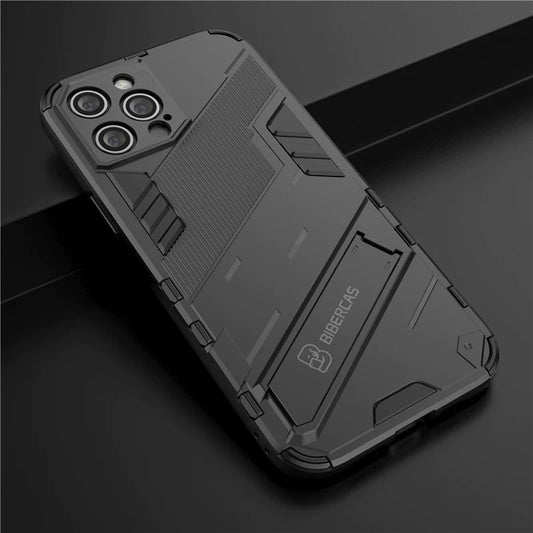 Armor Cyber Shockproof Case For iPhone With Stand Holder