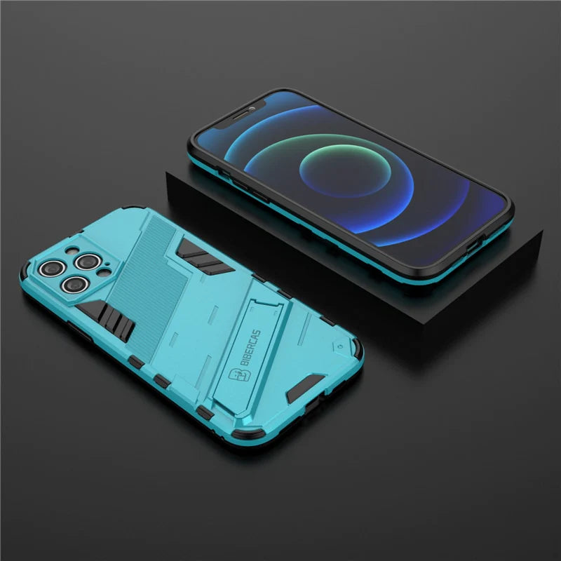 Armor Cyber Shockproof Case For iPhone With Stand Holder