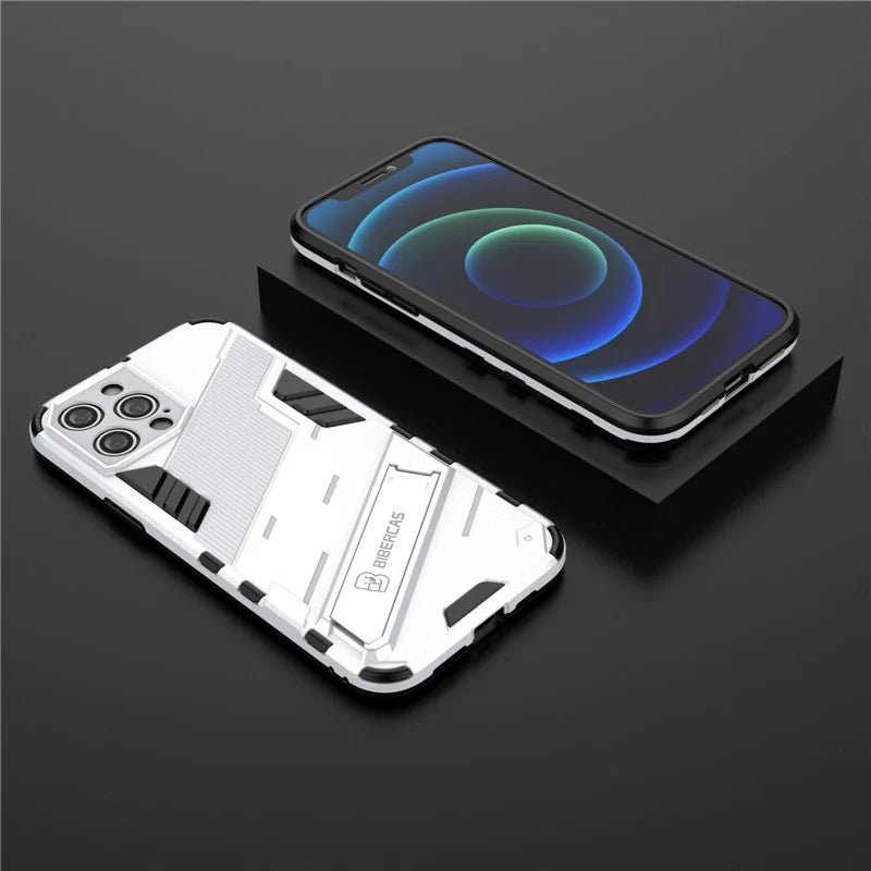 Armor Cyber Shockproof Case For iPhone With Stand Holder