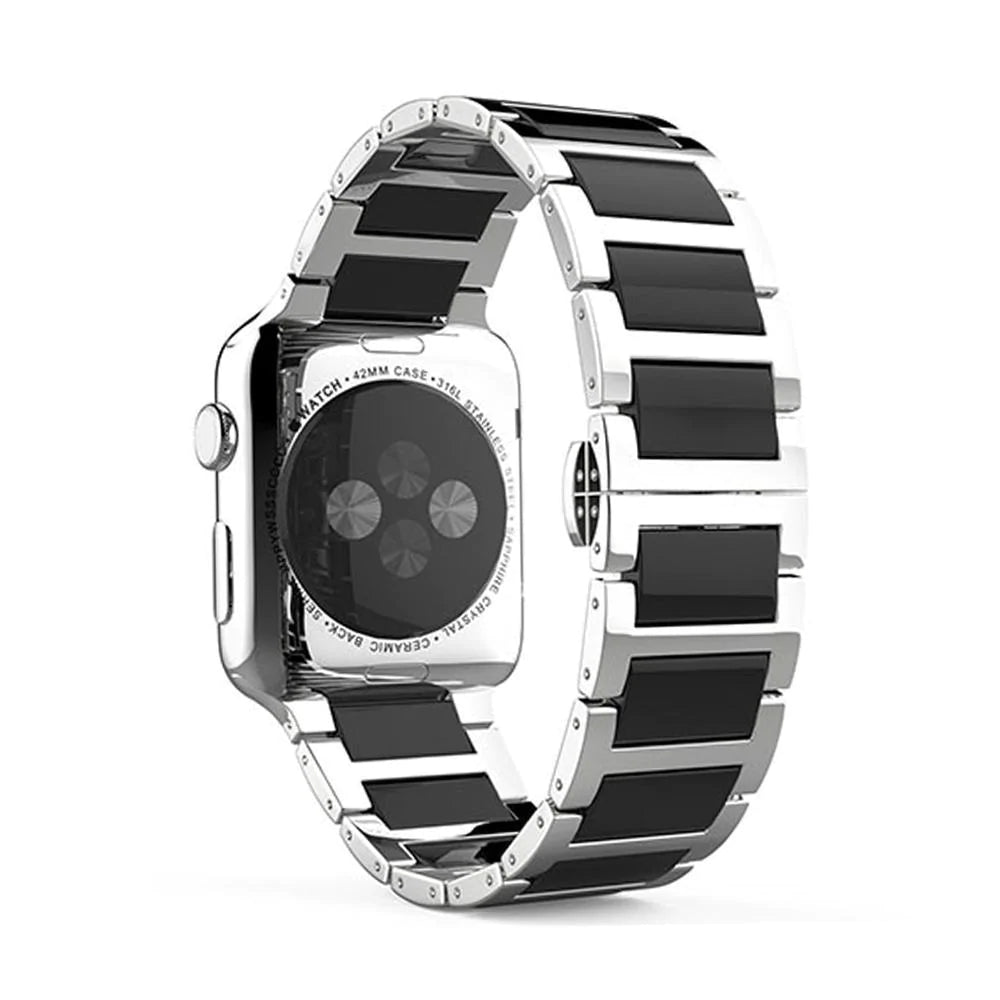 Ceramic Plated Metal Strap for Apple Watch