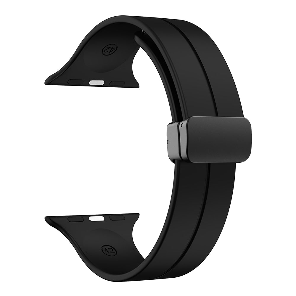 Silicone Magnetic Folding Band For Apple Watch