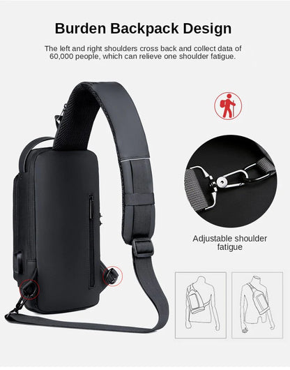 Anti-theft Waterproof Travel Bag With USB Charging Port on Sale