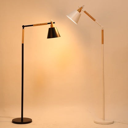 Northern European Wood Art Floor Lamp