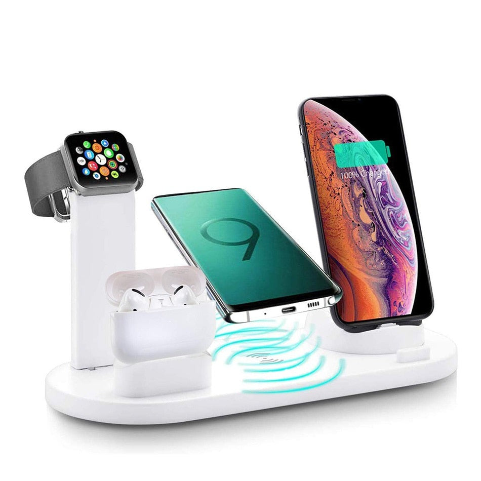 100W 7 in 1 Wireless Charger Stand Pad For iPhone