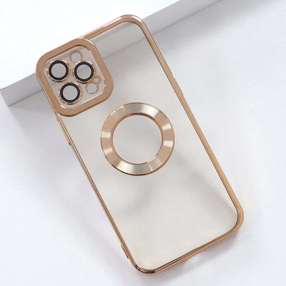 New Version 2.0 Transparent Electroplated iPhone Case With Camera Protector