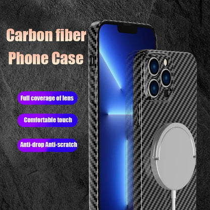 Indestructible Carbon Fiber Magnetic Wireless Charging iPhone Case On Sale