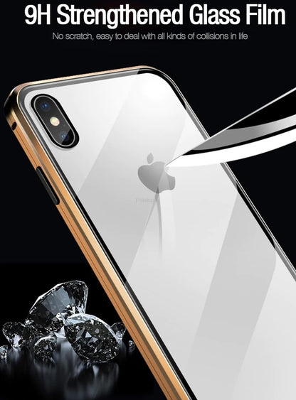 Anti Peep Antispy Magnetic Privacy Glass Case for iPhone