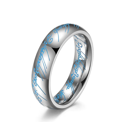 Elvish Ring Glow in the Dark - Rings of Power Titanium Stainless Steel