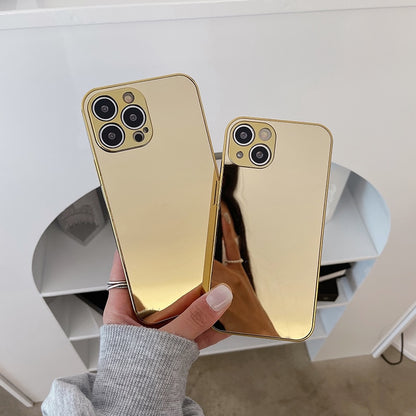 Silver Golden Mirror Shockproof Case for iPhone