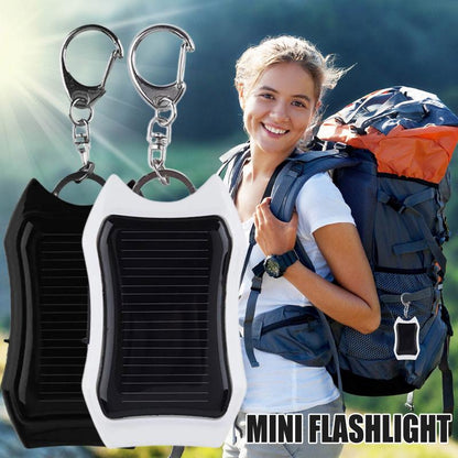 Keychain Solar Power Battery Charger With Flashlight