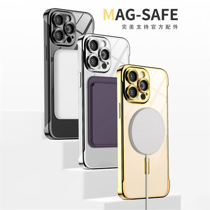 Luxury Transparent Borderless Magnetic Magsafe Slim Case for iPhone