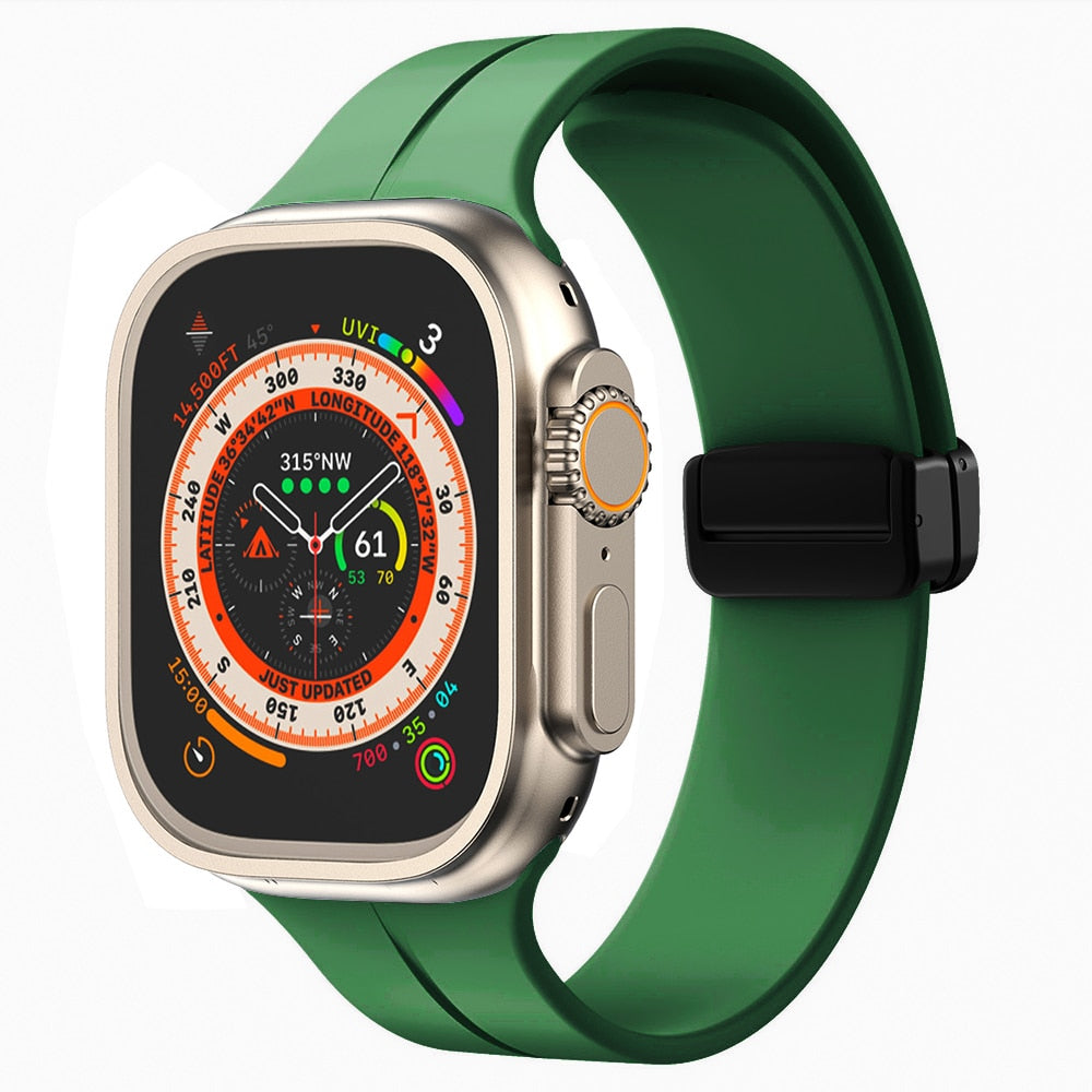 Silicone Magnetic Folding Band For Apple Watch