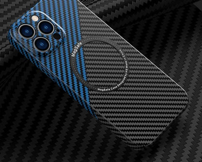 Indestructible Carbon Fiber Magnetic Wireless Charging iPhone Case On Sale