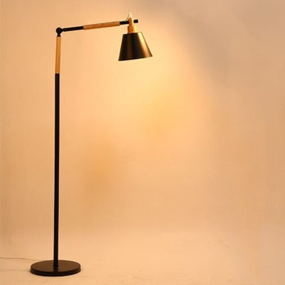 Northern European Wood Art Floor Lamp