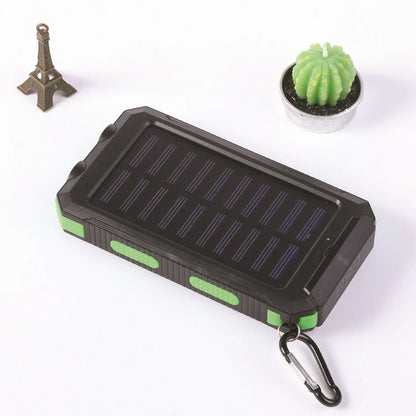 80000mAh Portable Solar Power Bank Charging Powerbank External Battery Charger Strong LED Light Double USB