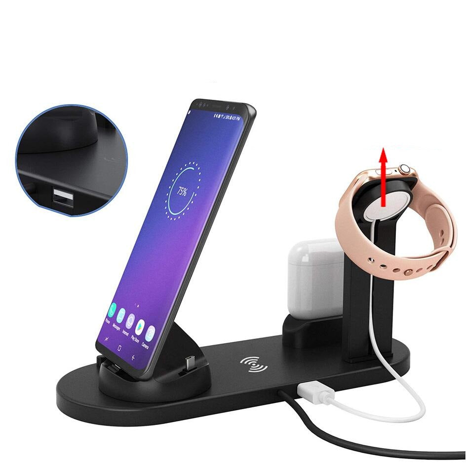 100W 7 in 1 Wireless Charger Stand Pad For iPhone