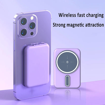 20000mAh Wireless Magnetic Mini Power Bank Portable High Capacity Charger