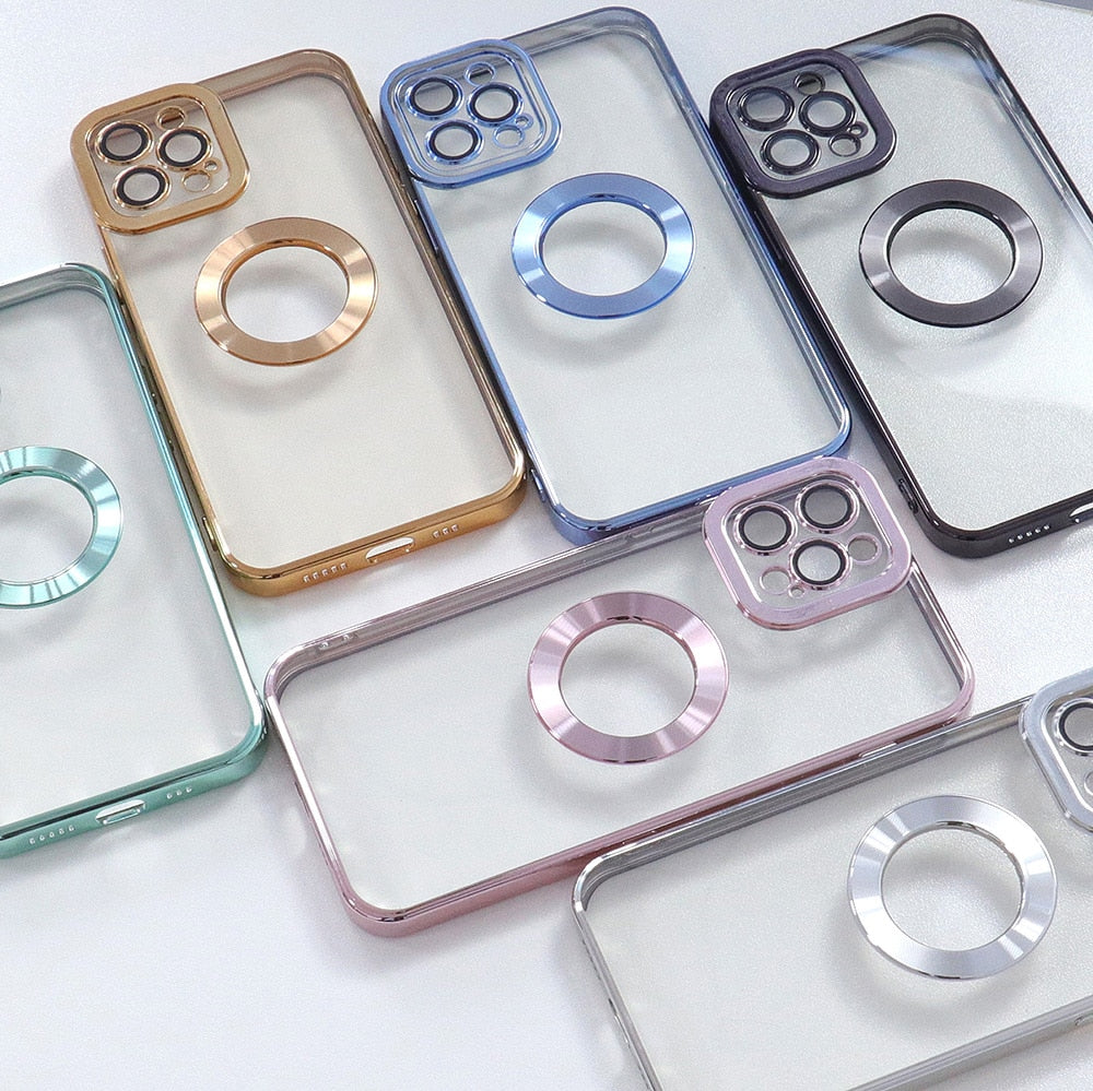 New Version 2.0 Transparent Electroplated iPhone Case With Camera Protector