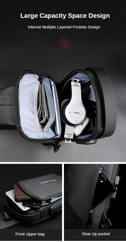 Anti-theft Waterproof Travel Bag With USB Charging Port on Sale