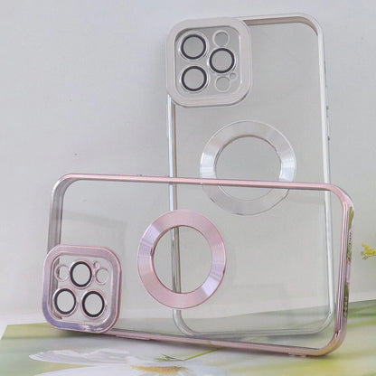 New Version 2.0 Transparent Electroplated iPhone Case With Camera Protector